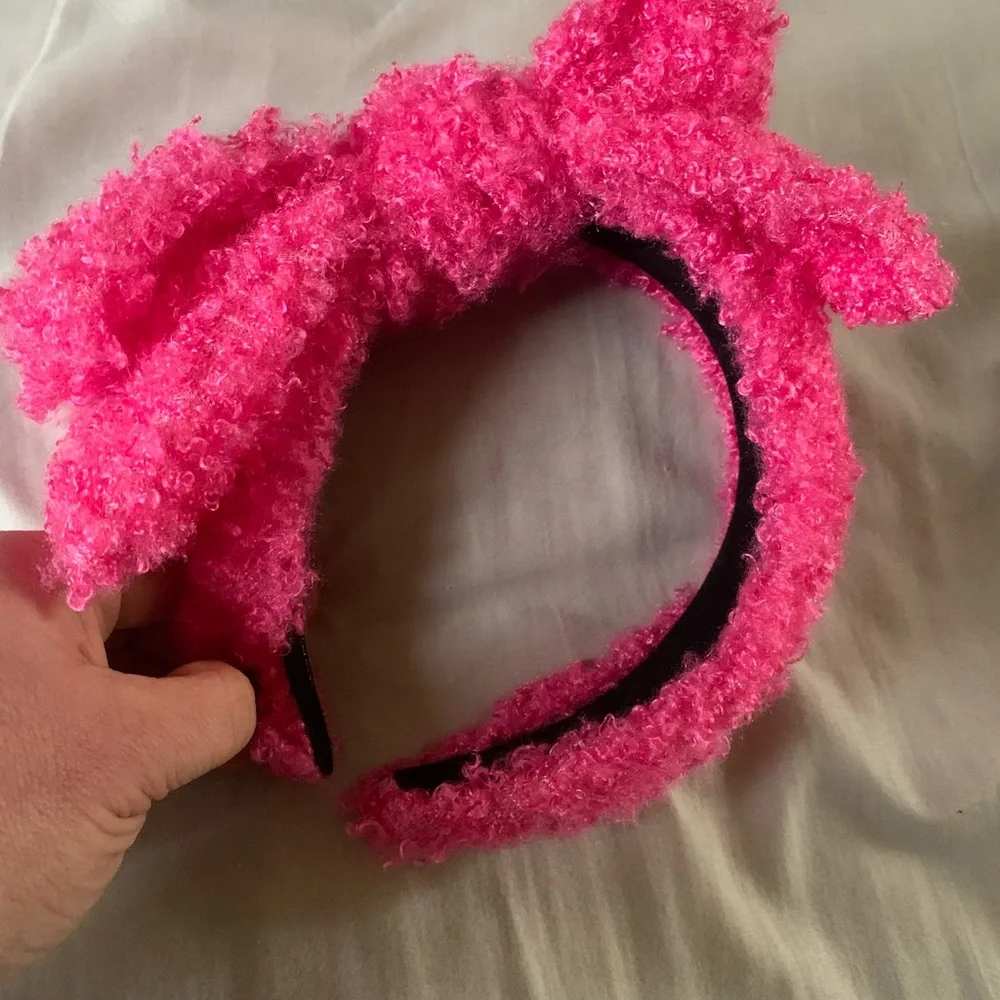 Brianna Cannon Bright Pink Fuzzy Bow Headband - Women Accessories